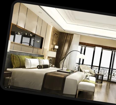 Hotel room photographed for a Fielmente client